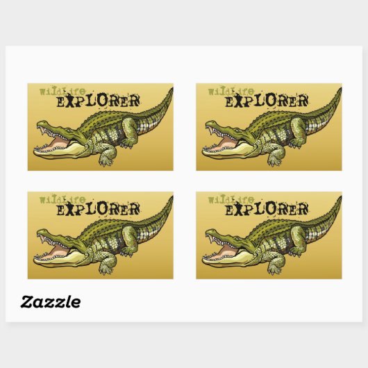 Nilkrokodil Rechteckiger Aufkleber (Blatt)