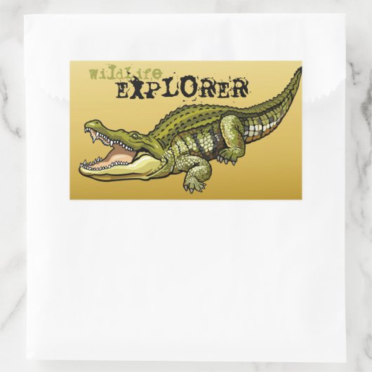 Nilkrokodil Rechteckiger Aufkleber (Tasche)