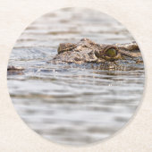 Nilkrokodil Runder Pappuntersetzer (Vorderseite)