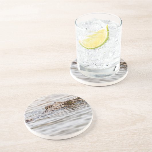 Nilkrokodil Sandstein Untersetzer (Seite)