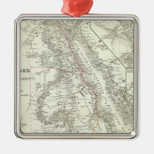 Nillander - der Nil, Afrika Silbernes Ornament (Vorne)