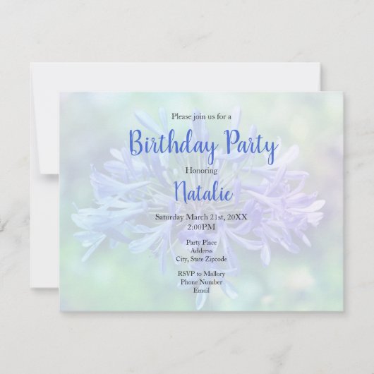 Nillilie Einladung (Vorderseite)