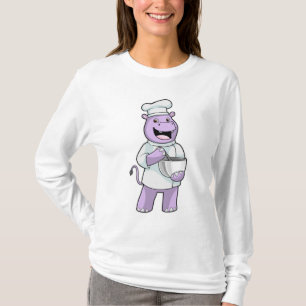 Nilpferd als Koch mit Schüssel T-Shirt