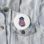 Nilpferd als Polizist Polizei Button (Beispiel)