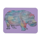 Nilpferd-Aquarell Magnet (Horizontal)