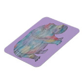 Nilpferd-Aquarell Magnet (Linke Seite)