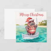 Nilpferd Bikini Weihnachten Segeln (Vorne/Hinten)