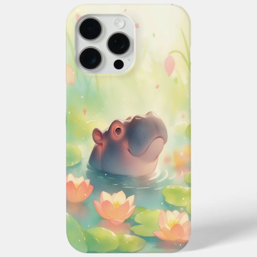 Nilpferd Blumen Teich Versteck im Wald Case-Mate iPhone Hülle (Rückseite)