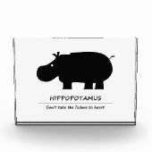 Nilpferd Fotoblock (Vorderseite)