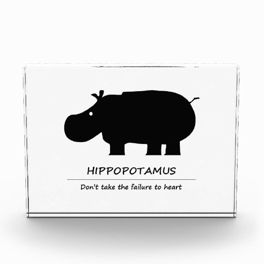 Nilpferd Fotoblock (Vorderseite)