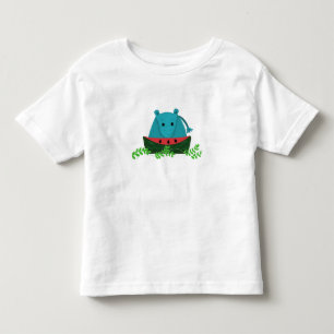 Nilpferd frisst Wassermelone Kleinkind T-shirt