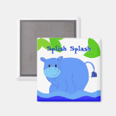 Nilpferd im Pool Magnet (Vorderseite/Rückseite)