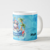 Nilpferd im Pool mit Namen Jumbo-Tasse (Vorderseite Rechts)