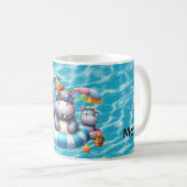Nilpferd im Pool mit Namen Kaffeetasse (VorderseiteRechts)