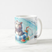 Nilpferd im Pool mit Namen Kaffeetasse (VorderseiteRechts)