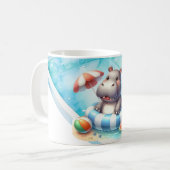Nilpferd im Pool mit Namen Kaffeetasse (Vorderseite Links)