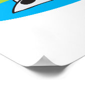 Nilpferd im Wasser Poster (Ecke)