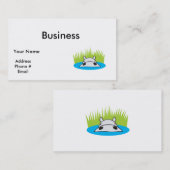 Nilpferd im Wasser Visitenkarte (Vorne/Hinten)