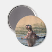 Nilpferd Magnet (Vorderseite/Rückseite)