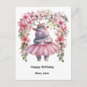 Nilpferd Prinzessin Postkarte (Vorderseite)