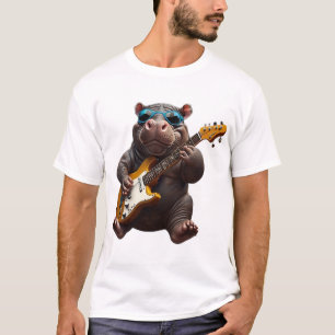 Nilpferd Rockstar T-Shirt