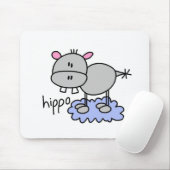 Nilpferd-Strichmännchen-Mauspad Mousepad (Mit Mouse)