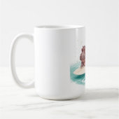 Nilpferd-Surfer auf Surfbrett Kaffeetasse (Links)