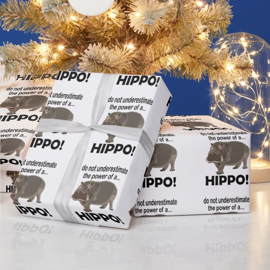 Nilpferd Tier Lustiges Nilpferd Geschenkpapier (Feiertage)