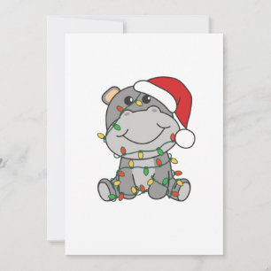 Nilpferd Weihnachten Winter Tiere Nilpferde