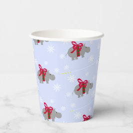 Nilpferd-Weihnachtsfeier-Papierbecher Pappbecher