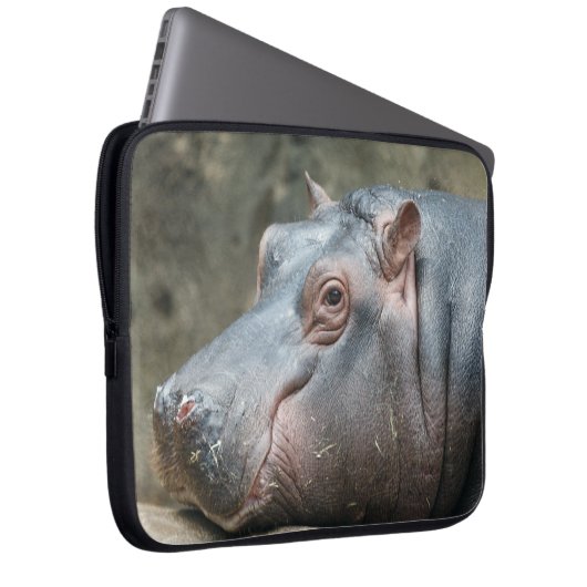 Nilpferde Laptopschutzhülle (Vorne Rechts)