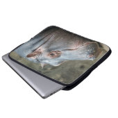 Nilpferde Laptopschutzhülle (Vorne Knopf)