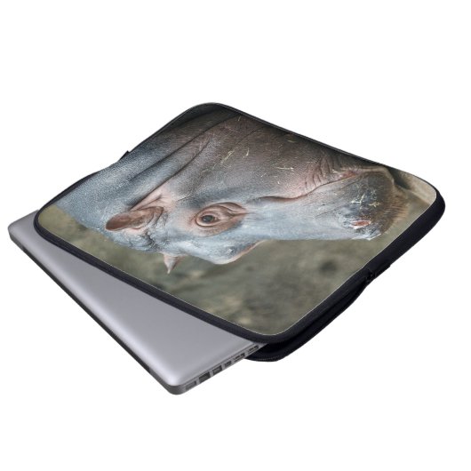 Nilpferde Laptopschutzhülle (Vorne Knopf)