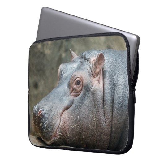 Nilpferde Laptopschutzhülle (Vorderseite Links)