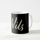 Nils Name whitegold Tasse Teetasse Kaffeetasse (VorderseiteRechts)