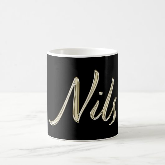 Nils Name whitegold Tasse Teetasse Kaffeetasse (Mittel)