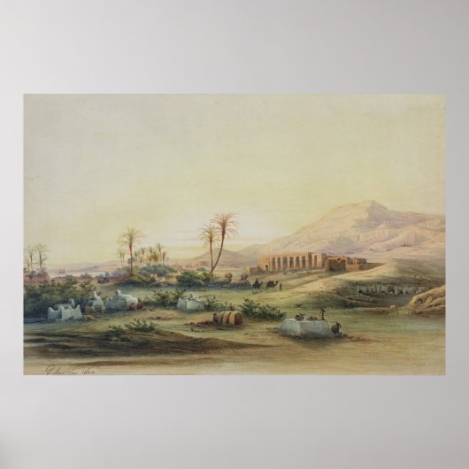 Niltal mit Ruinen des Tempels von Poster (Vorne)
