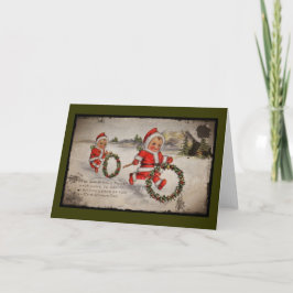 Nimbly Nicks mit Holly Wreaths Feiertagskarte