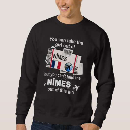 Nîmes Boarding Pass Nîmes Girl Nîmes Sweatshirt (Vorderseite)