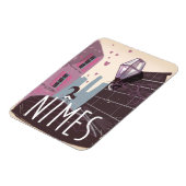 Nîmes France Cartoon Magnet (Linke Seite)