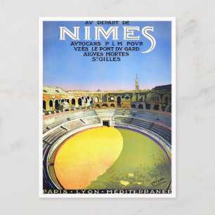 Nimes Frankreich Vintage Reise Postkarte