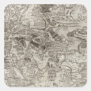 Nimes Quadratischer Aufkleber