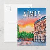 Nîmes Vintage Postkarte (Vorne/Hinten)