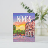 Nîmes Vintage Postkarte (Stehend Vorderseite)