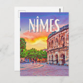 Nîmes Vintage Postkarte (Vorne/Hinten)