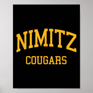 Nimitz High School Houston Tx Retro Sports Poster
