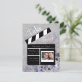 Nimm 2 Save the Date Glitter und Stern (Stehend Vorderseite)