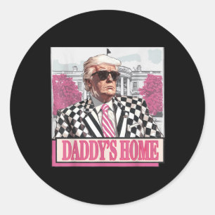 Nimm America Back Daddys Zuhause Funny Pink Donald Runder Aufkleber
