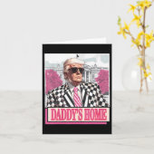 Nimm America Ck Daddy's Zuhause Funny Pink Donald  Karte (Gelbe Blume)