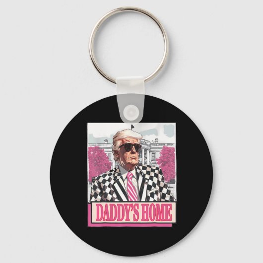 Nimm America Ck Daddy's Zuhause Funny Pink Donald  Schlüsselanhänger (Vorderseite)